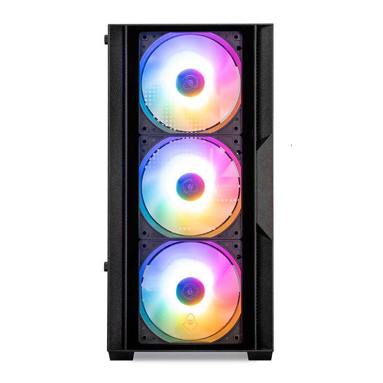 Gabinete Gamer Mancer Ward V3, Mini-Tower, Lateral de Vidro, Com 3 Fans, Preto, MCR-WD3-BK-3F - miniatura 2
