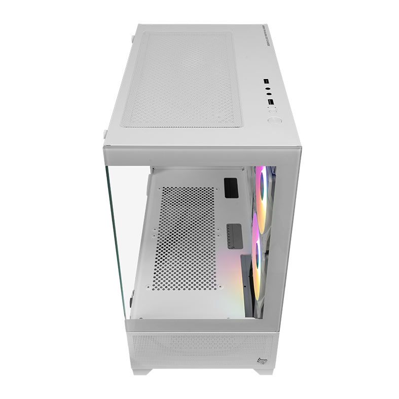 Gabinete Gamer Pichau Magpie 4B, Mini-Tower, lateral de Vidro, Com 2 Fans, Branco, PG-MAG4B-WH2 - miniatura 4