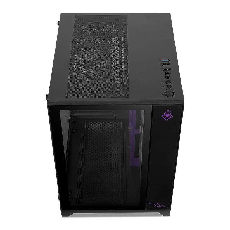 Gabinete Gamer Mancer CV100 Purple Edition, Mid-Tower, Lateral De Vidro, Com 3 Fans, Preto, MCR-CV10 - miniatura 7