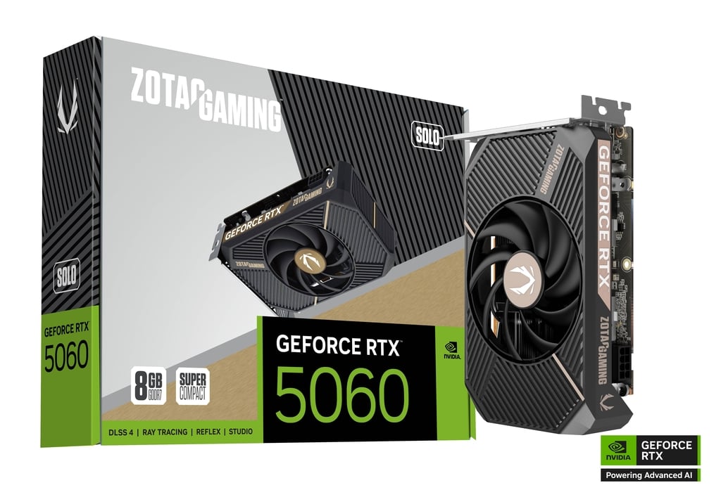 PLACA DE VIDEO GEFORCE RTX 5060 8GB GDDR7 - ZOTAC SOLO - foto 1