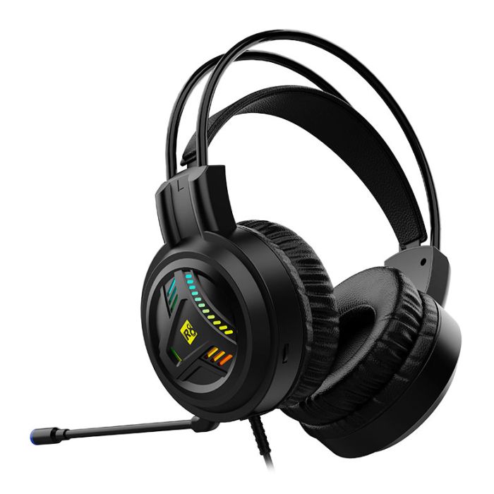 Headset Gamer R8 H05, Drivers 50mm, USB, Preto, R8-H05-RBW - miniatura 3