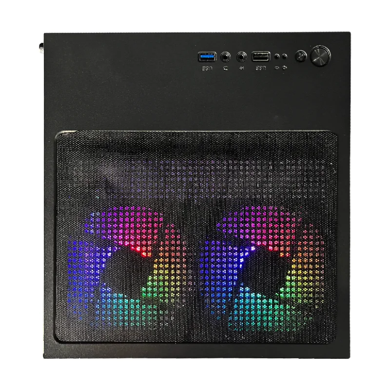 Gabinete Gamer Hayom GB1787, Mini Tower, Vidro Temperado, M-ATX, Com 3 Fans, Sem Fonte, Preto - miniatura 5