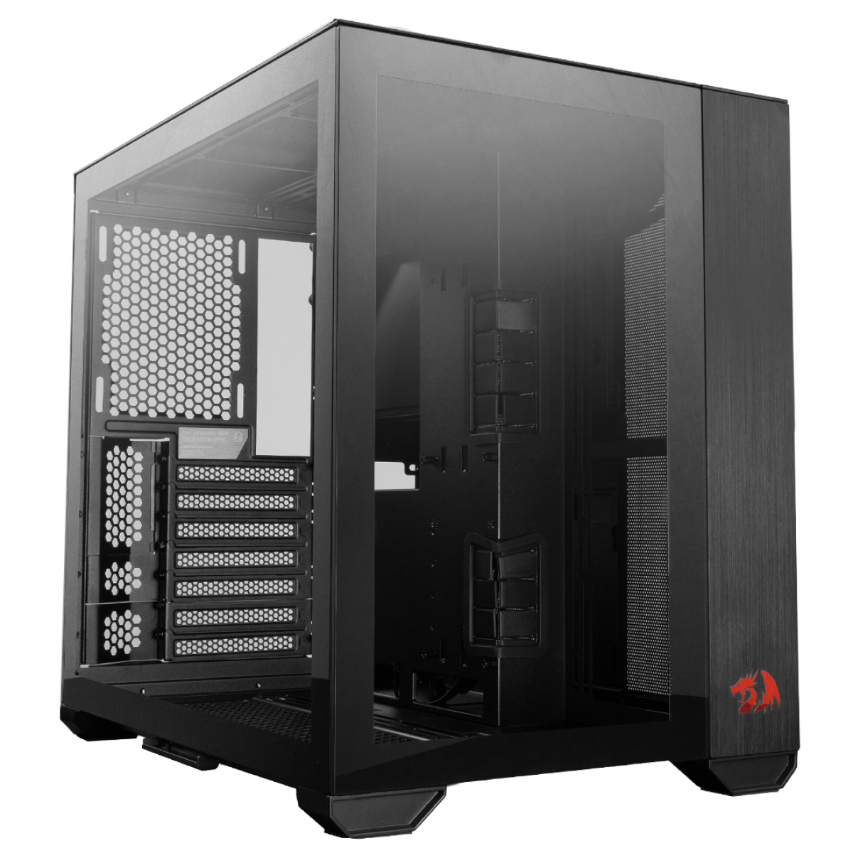 Gabinete Gamer Lian Li O11 Dynamic Mini Redragon Spec Edition, Mid Tower, Vidro Temperado, ATX, Black - foto 1