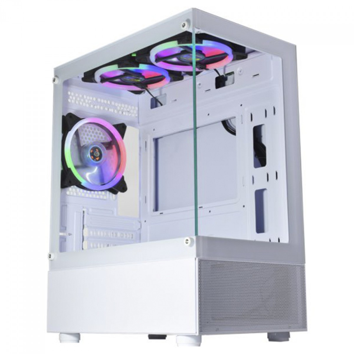 Gabinete Gamer Aquario K-MEX Medusa CGW1TW Mid Tower Vidro Temperado - Sem Fans - foto 1