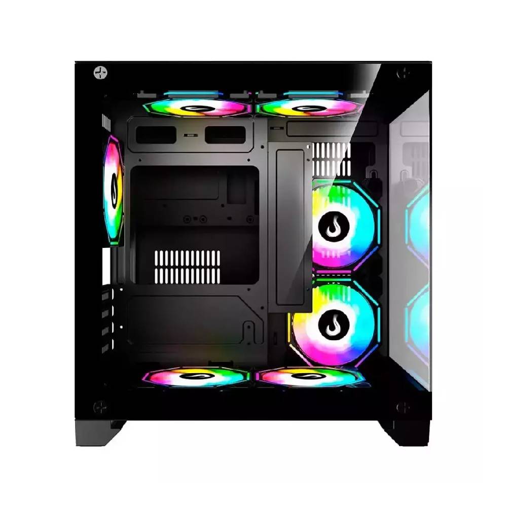Gabinete Gamer Rise Mode Galaxy Glass M Mini Vidro Temperado USB 3.0 S/ Fan - Preto - miniatura 2