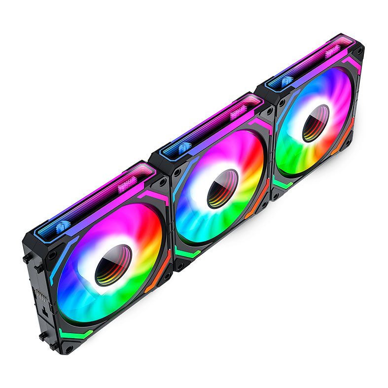 Kit Ventoinhas Redragon Infinity Mirror, ARGB, 3x120mm, Preto, GC-F012 - miniatura 4
