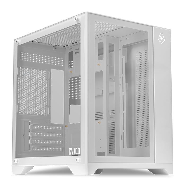 Gabinete Gamer Mancer CV100, Mid-Tower, Lateral De Vidro, Branco, MCR-CV100-WH - foto 1