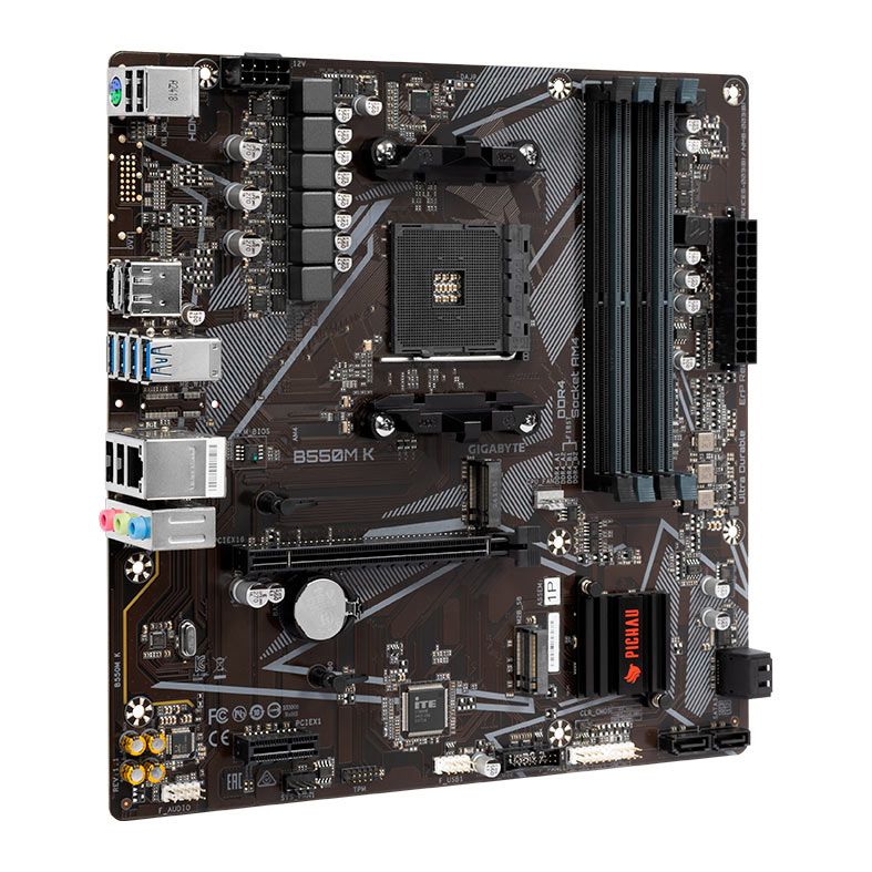 Placa Mae B550M K, DDR4, Socket AMD AM4, M-ATX, Chipset AMD B550, B550M-K-1P - miniatura 2