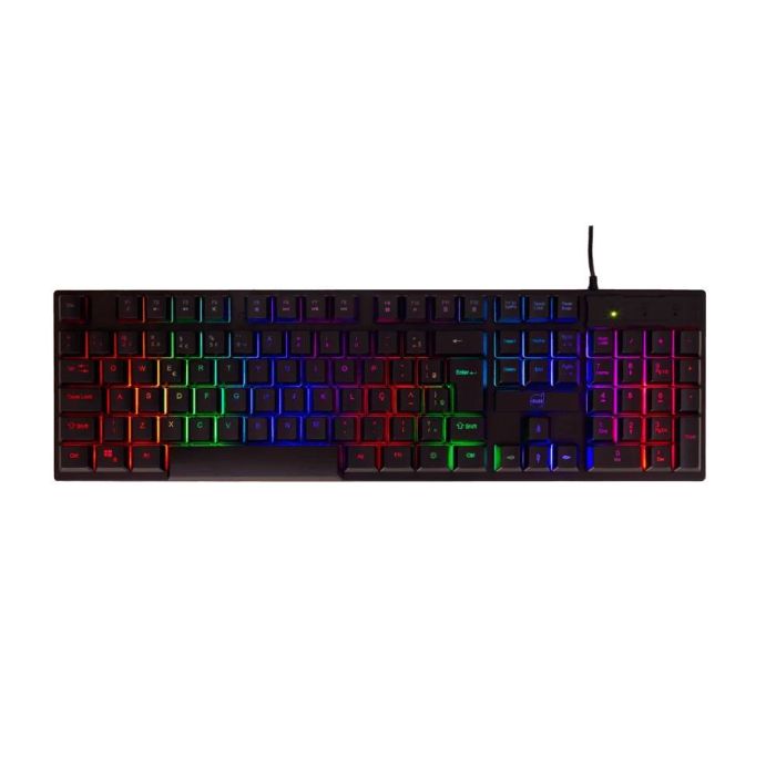 Teclado Gamer Dazz GTE1000 Rainbow C/ Fio ABNT2 Preto - miniatura 2