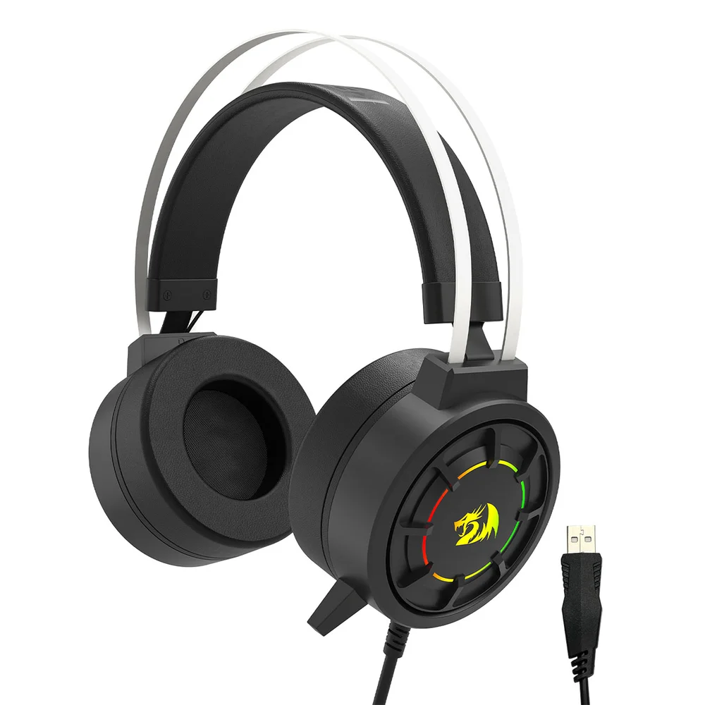HEADSET GAMER REDRAGON GRENDEL RGB PRETO USB H314-RGB - miniatura 2