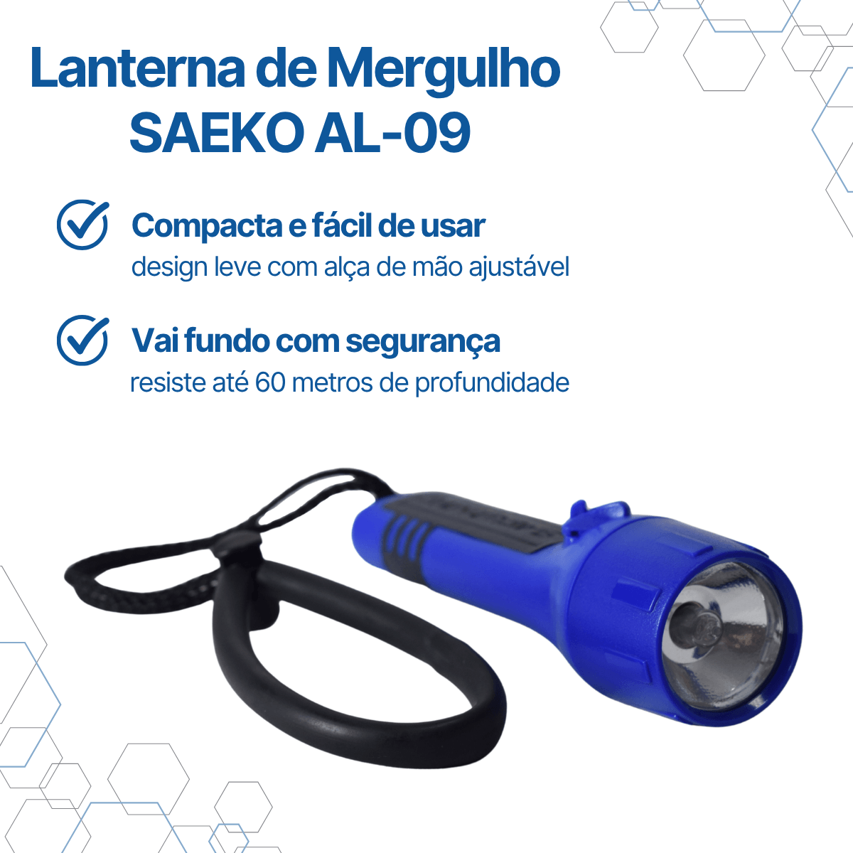 AL-09 DIVE LIGHT, Lanterna Saeko 6W - Azul - Miniatura 2