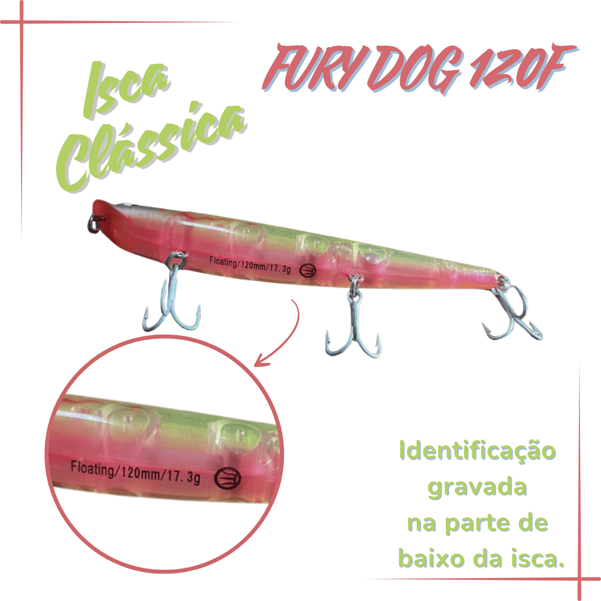 FURY DOG 120F, Isca Artificial Floating 17,3g - Miniatura 4