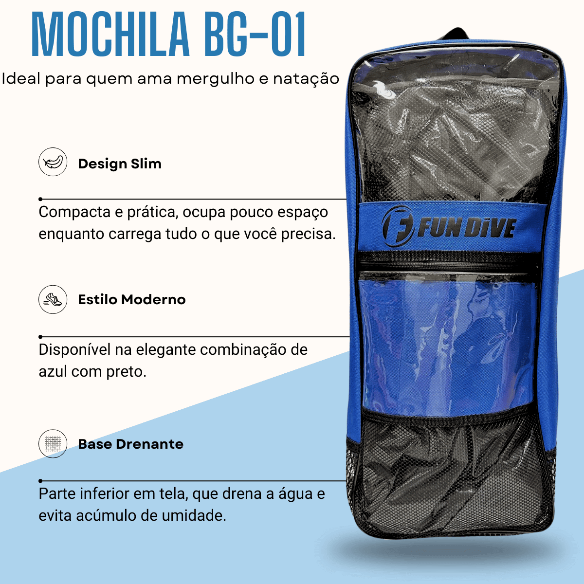 BG-01, Mochila Drenante para Equipamentos Menores - Miniatura 2