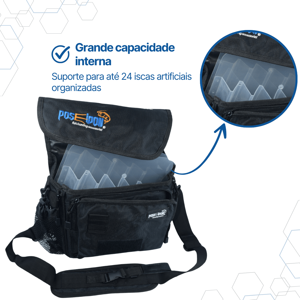 BOLSA Pandora Pescaria Suporte para Iscas - Preto - Miniatura 3