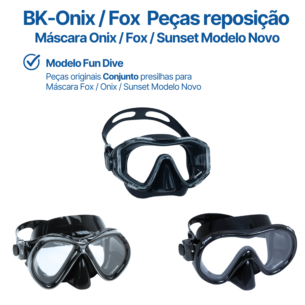 KIT BK-ONIX, Conjunto Presilhas plástico Máscara Onix / Fox / Sunset - Miniatura 3
