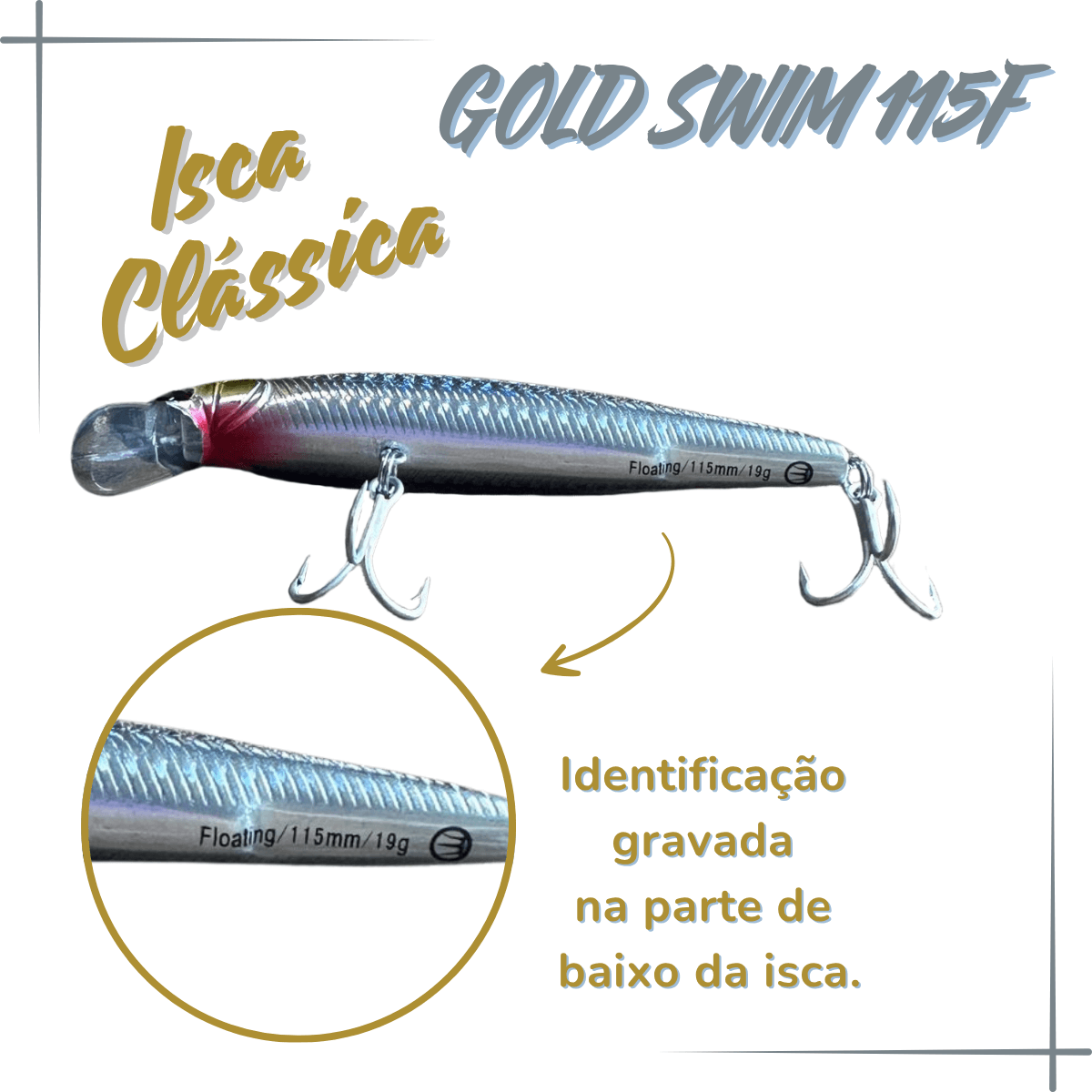 GOLD SWIM 115F, Isca Artificial Floating 19g - Miniatura 4