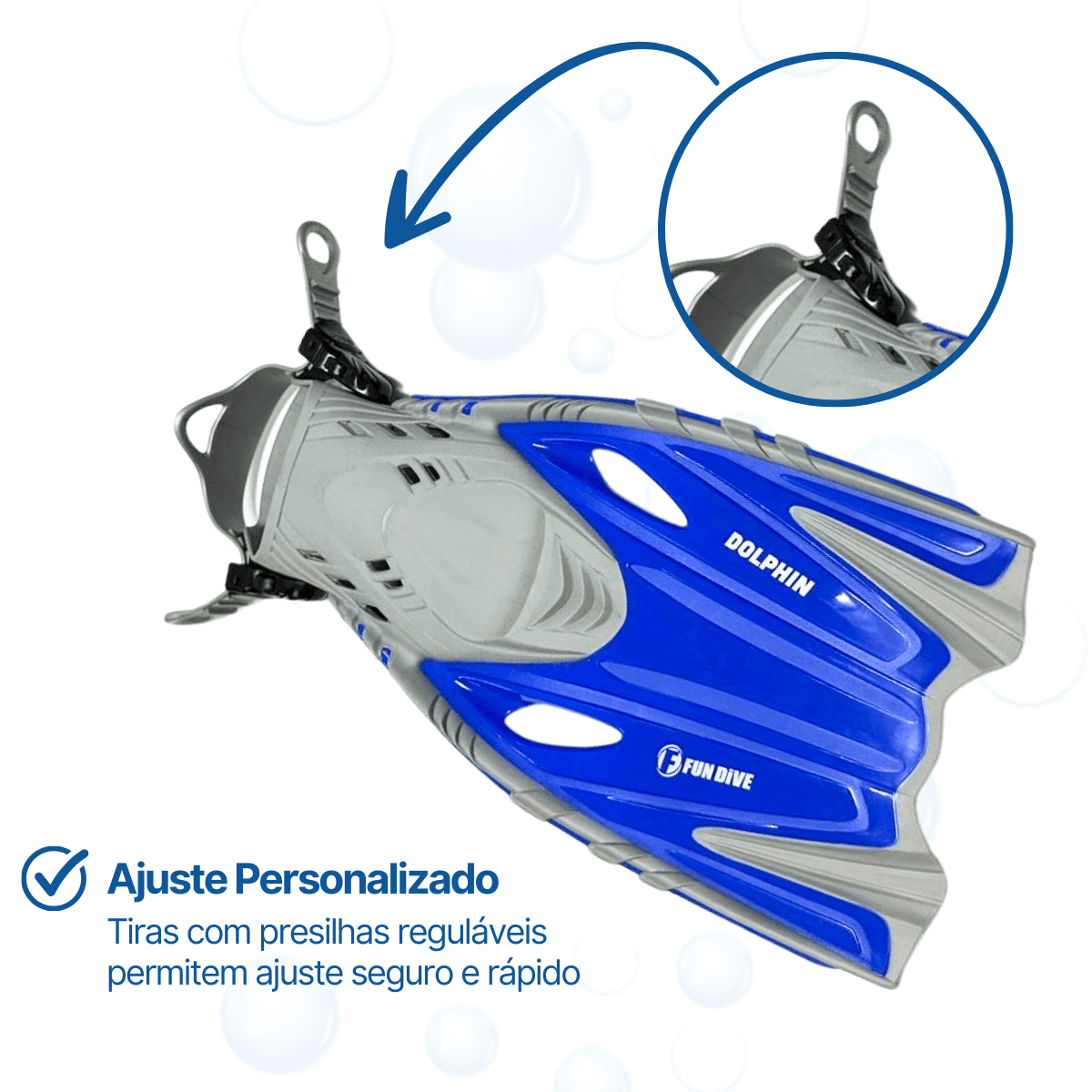 DOLPHIN, Nadadeira pé aberto borracha - Miniatura 8