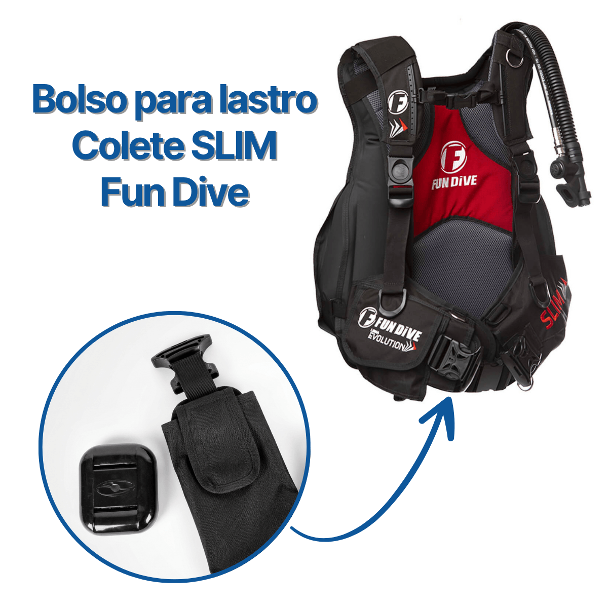 BOLSO SLIM, Bolso para lastro integrado cap. 4kg colete SLIM - Miniatura 3