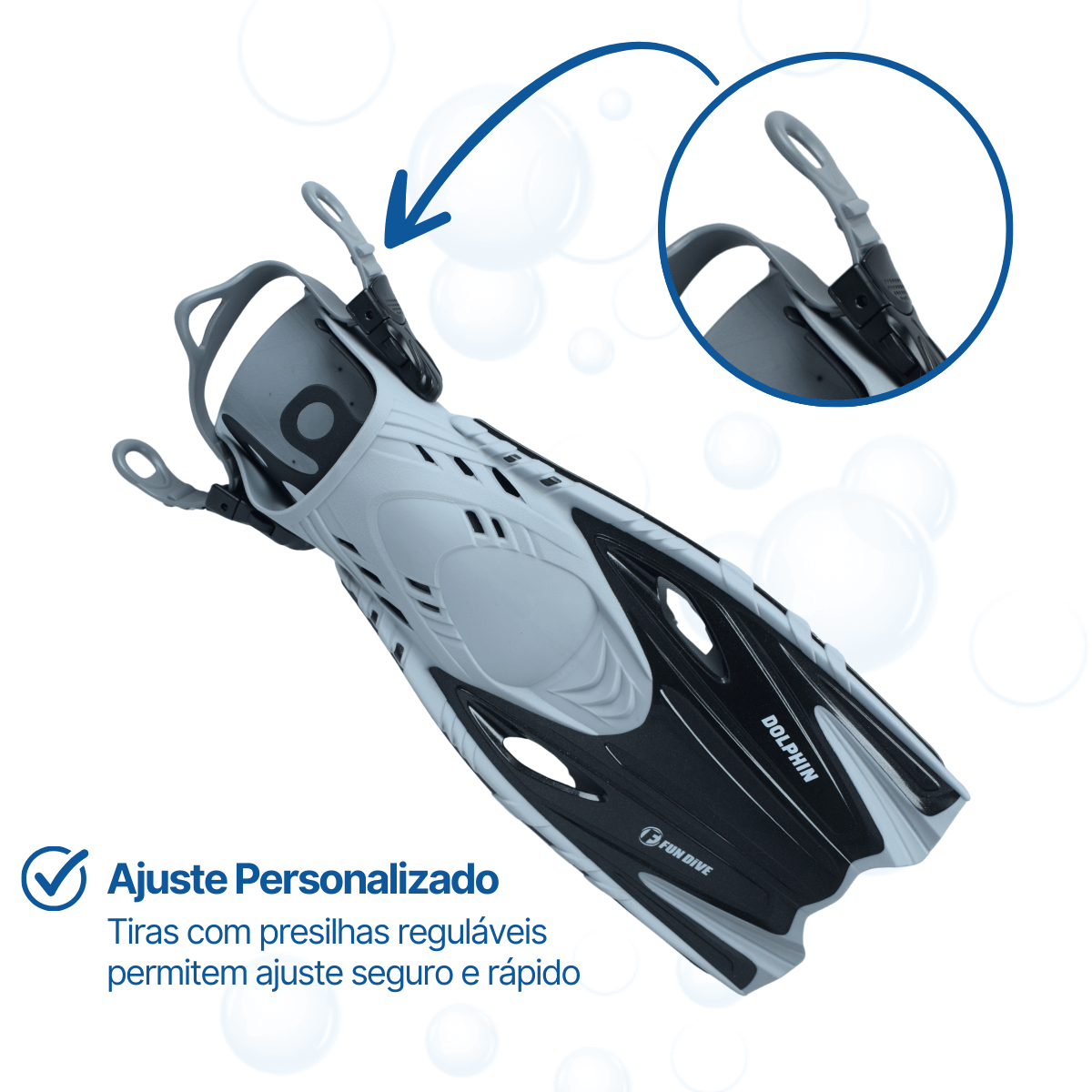 DOLPHIN, Nadadeira pé aberto borracha - Miniatura 3