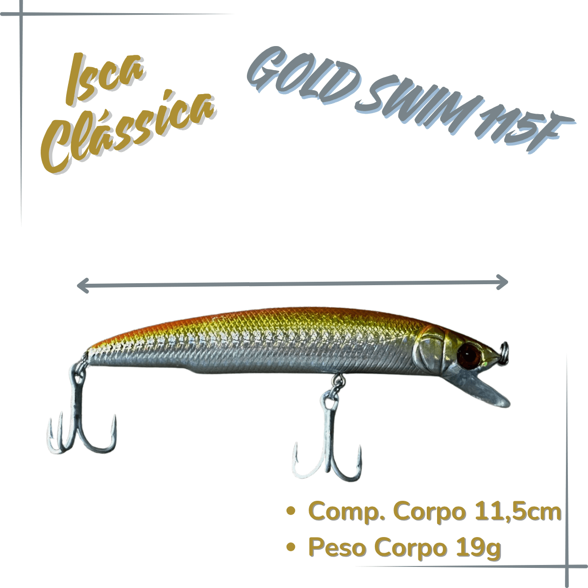 GOLD SWIM 115F, Isca Artificial Floating 19g - Miniatura 2