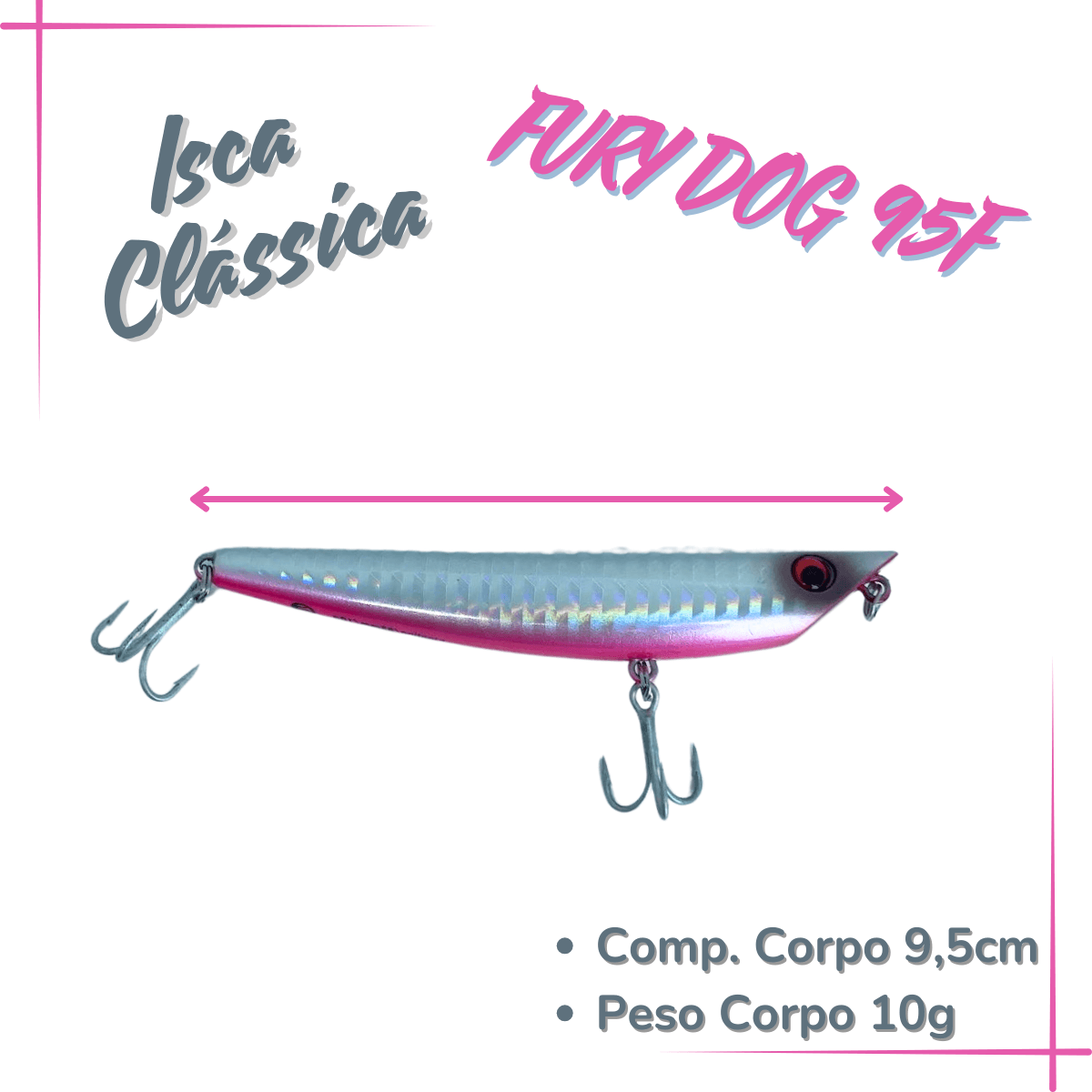 FURY DOG 95F, Isca Artificial Floating 10g - Miniatura 2