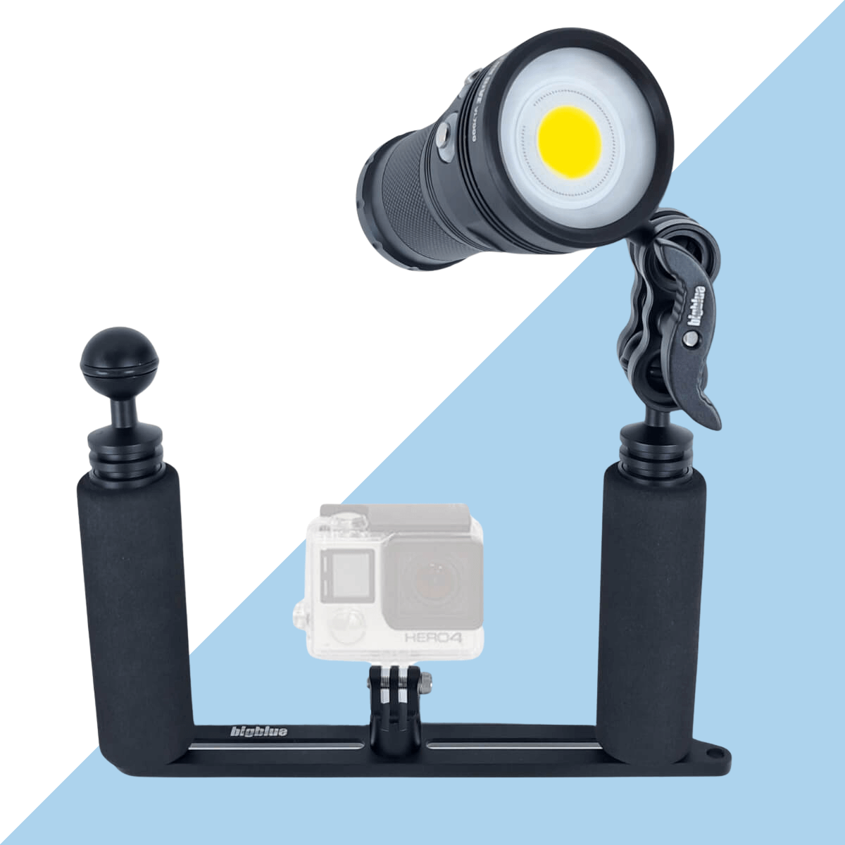 KIT FOTO DUPLO - lanterna VL 7000, clip duplo e suporte duplo - Miniatura 3