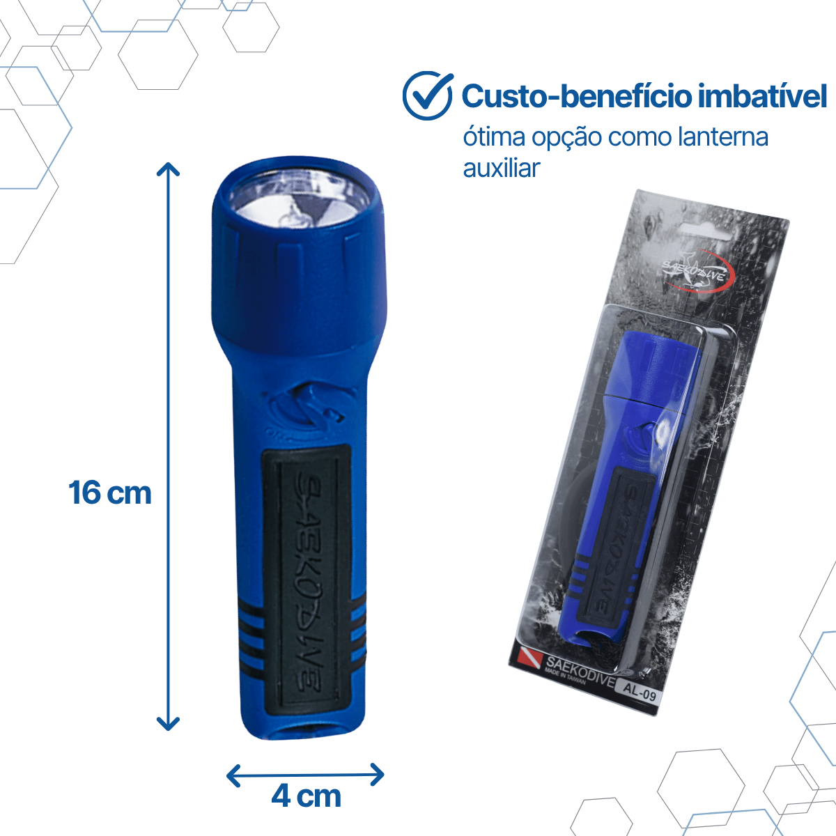 AL-09 DIVE LIGHT, Lanterna Saeko 6W - Azul - Miniatura 4