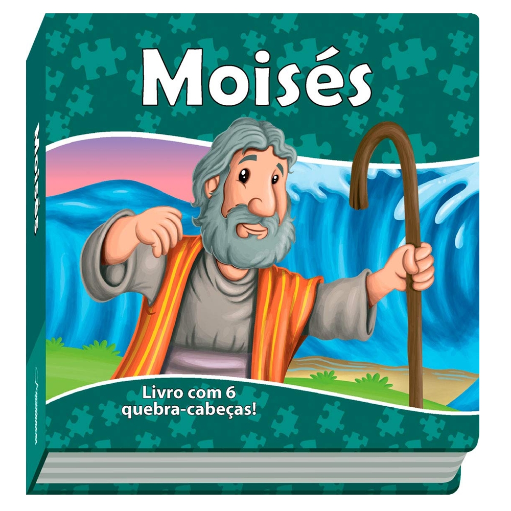 Livro Infantil Almofadado com Quebra-Cabeça - MOISÉS