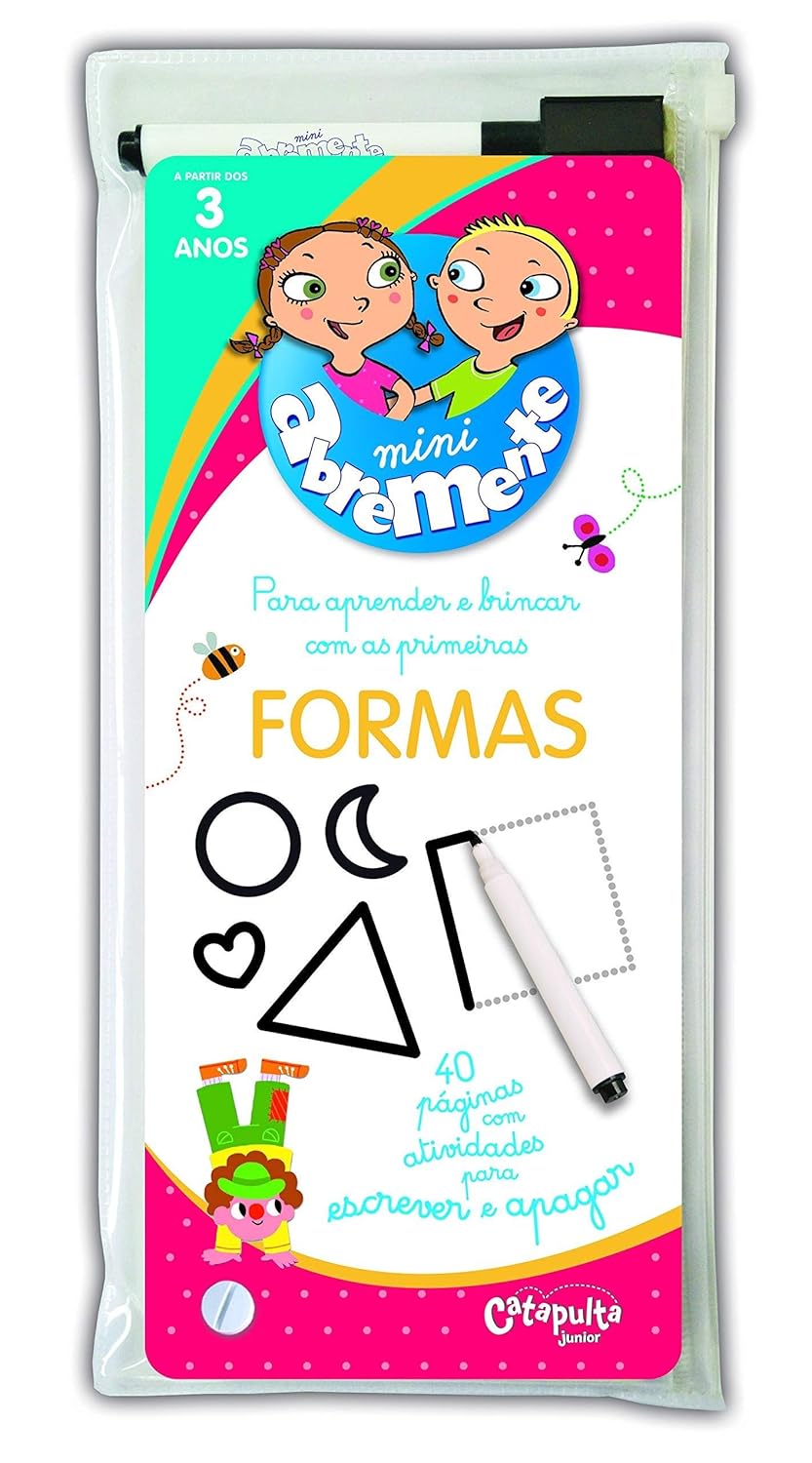 Livro Infantil Com Caneta Escreva E Apague Abremente Mini - Formas