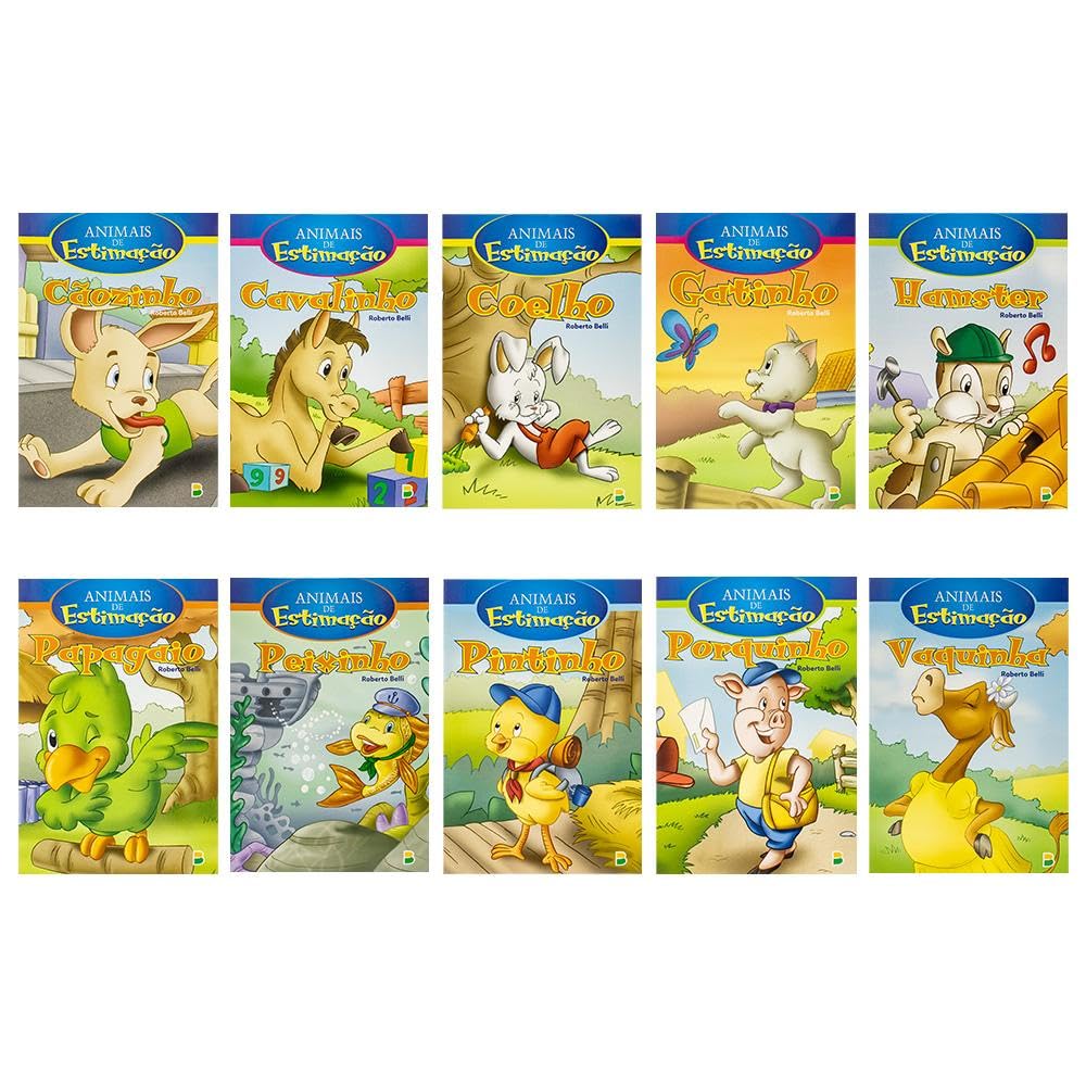 Kit Econômico 10 Livros Infantis - Animais de Estimação