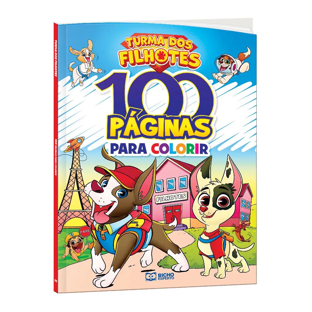 Livro Infantil 100 Páginas Para Colorir - Turma dos Filhotes