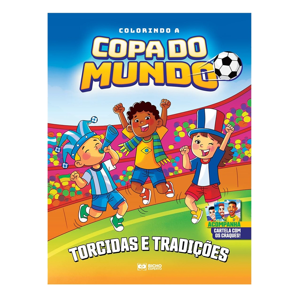 Livro Colorindo a Copa - Torcidas e Tradições | Com Cards