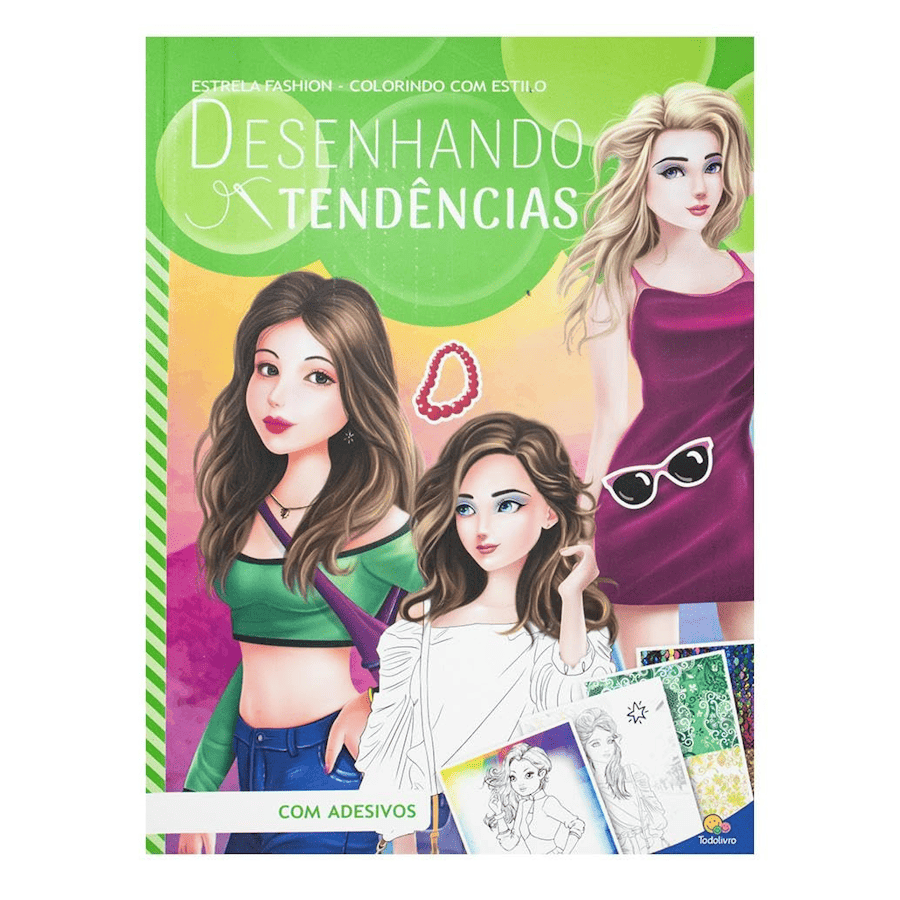 LIVRO INFANTIL - ESTRELA FASHION - COLORINDO COM ESTILO: DESENHANDO TENDÊNCIAS