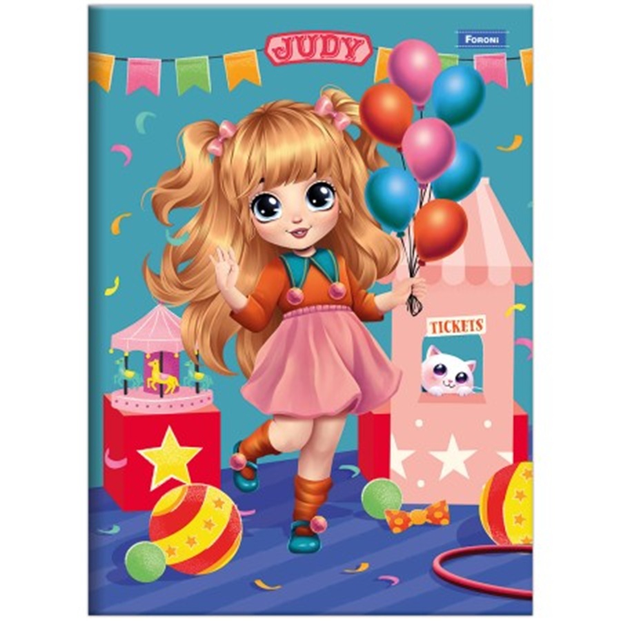 Caderno de Capa Dura Para Meninas Brochurão - Caderno Judy