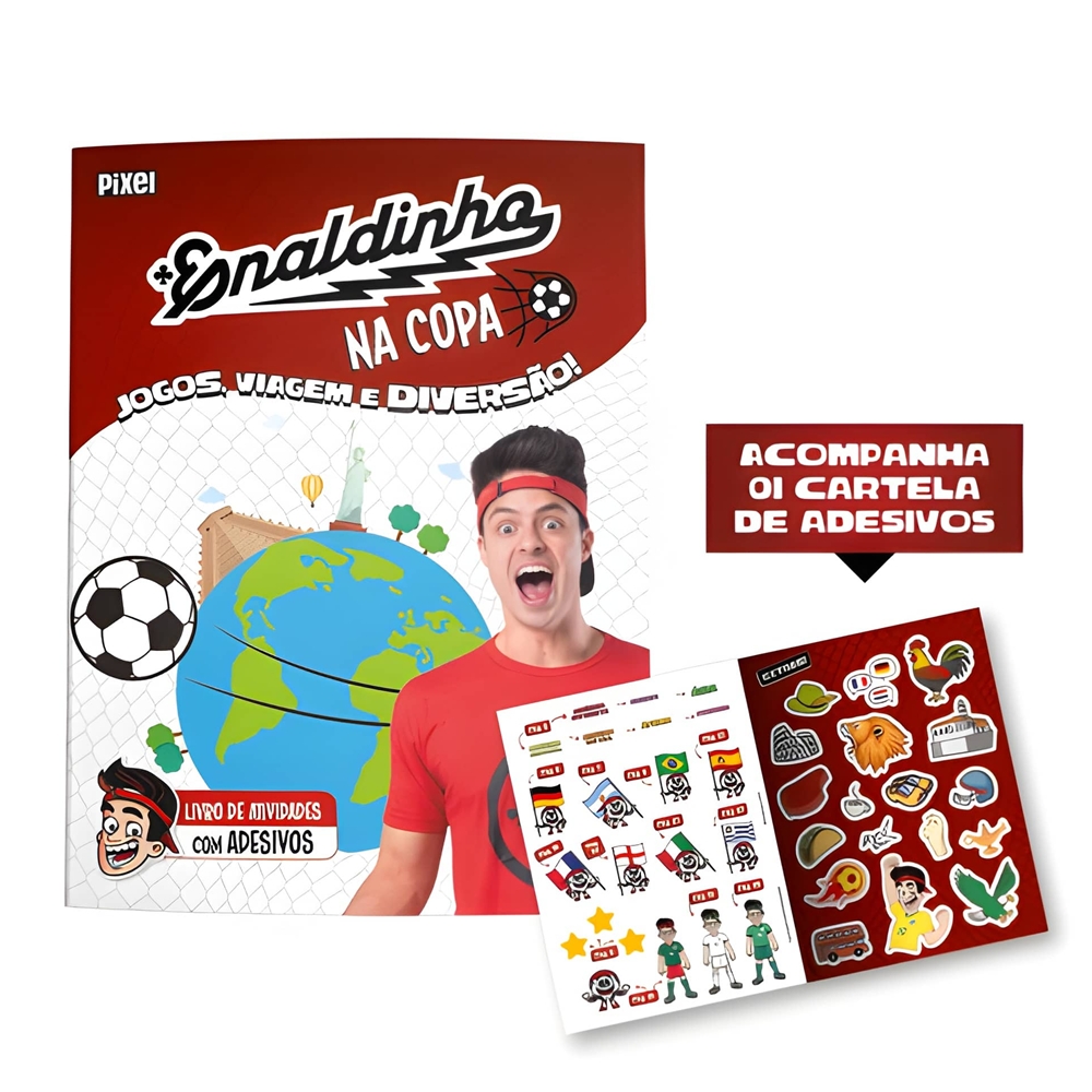 Livro Infantil de Atividades - Enaldinho na Copa com Passatempos 