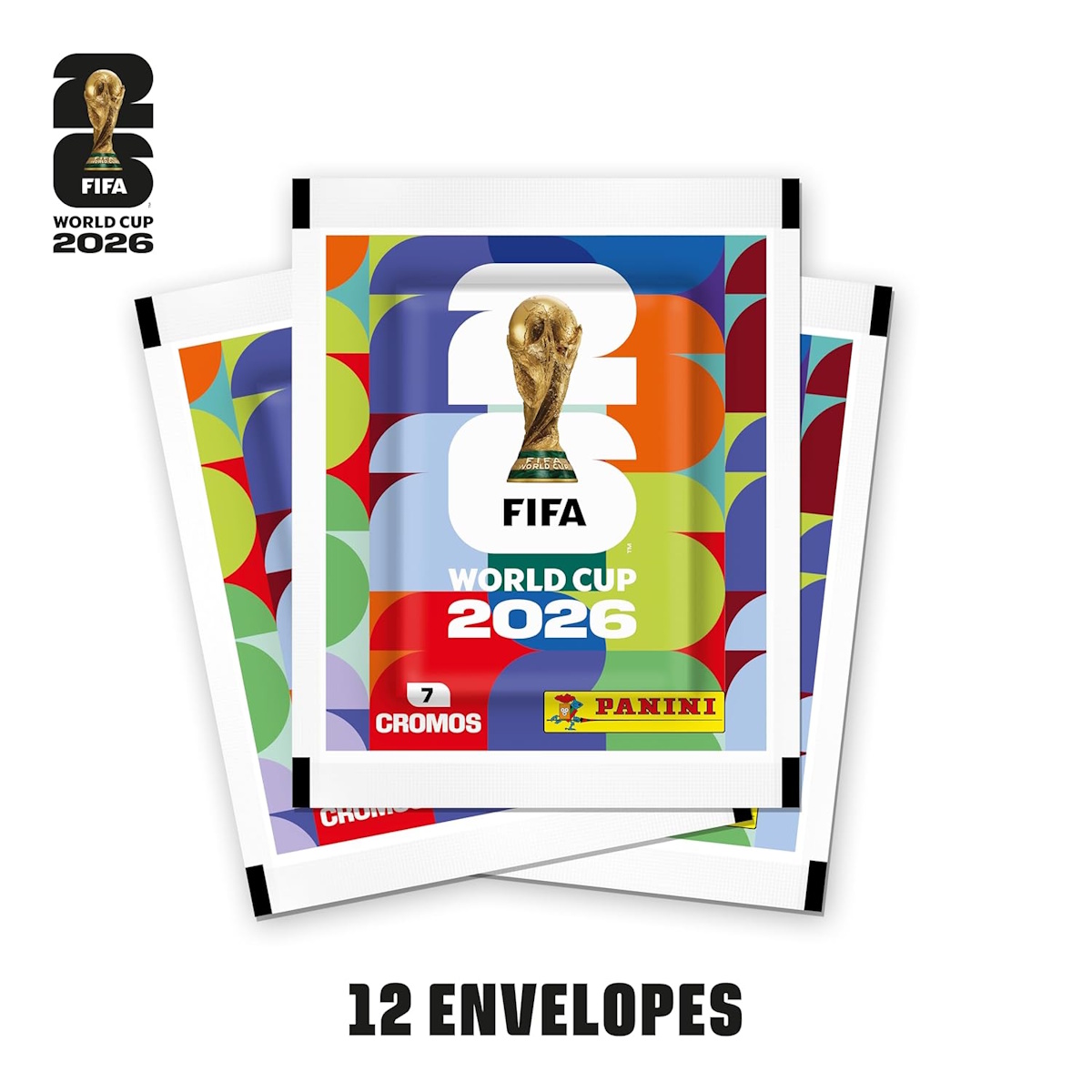 Kit 12 Envelopes de Figurinhas Álbum da Copa FIFA 2026 - 84 Cromos