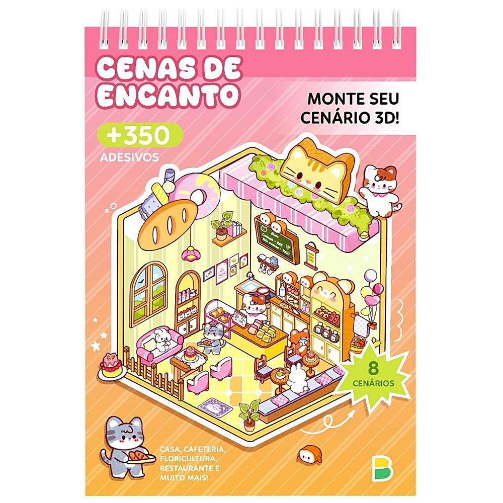 Livro Pequeno Mundo 3D: Cenas de Encanto - 350 Adesivos