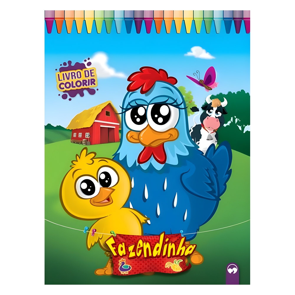 Livro Infantil Gigante de Colorir - FAZENDINHA