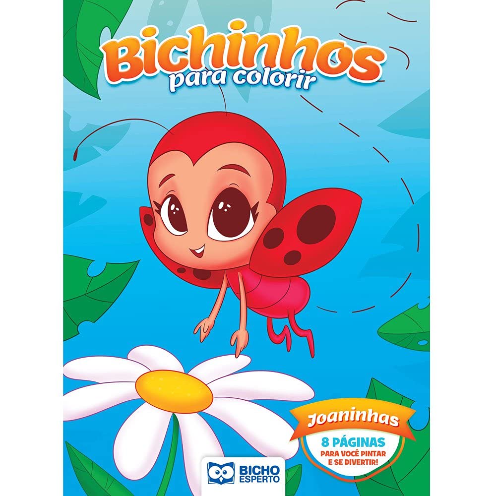Livro Infantil Bichinhos Mágicos Para Colorir - Joaninhas