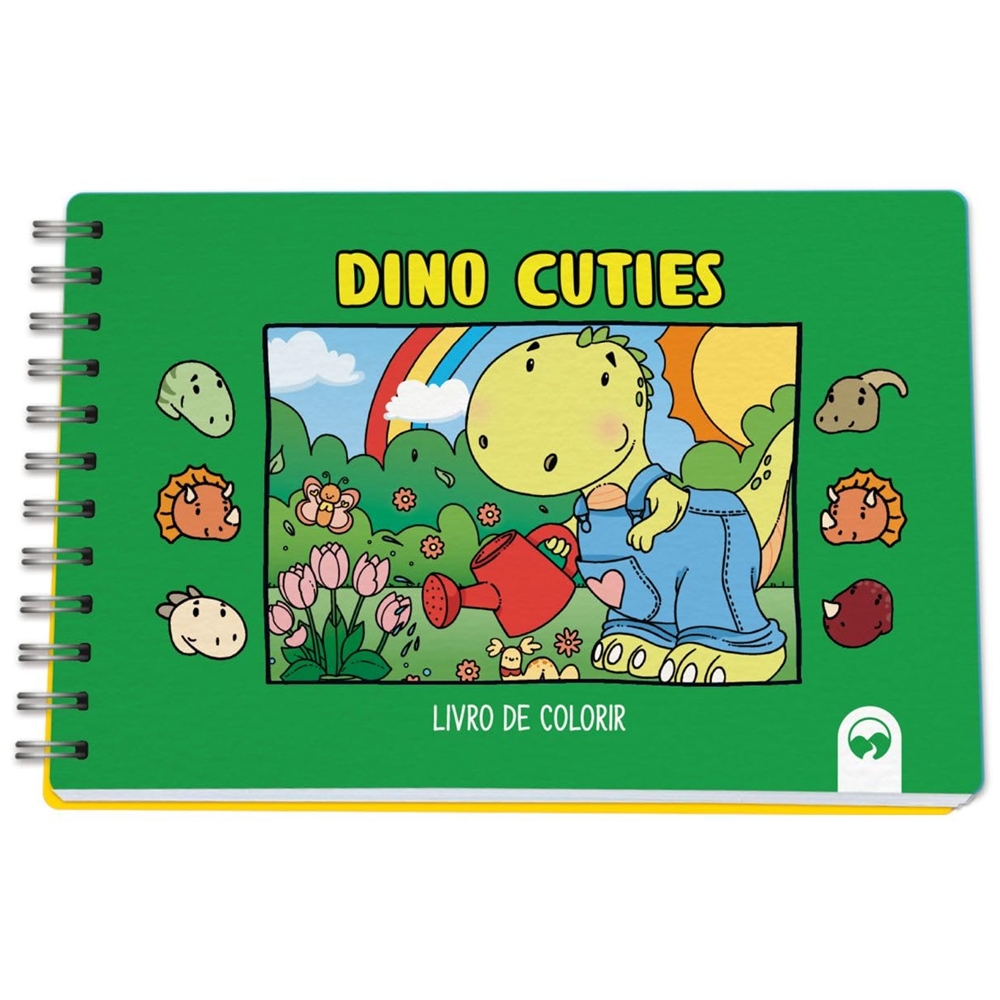  Livro Ilustrado Relaxante para Colorir - Dino Cuties