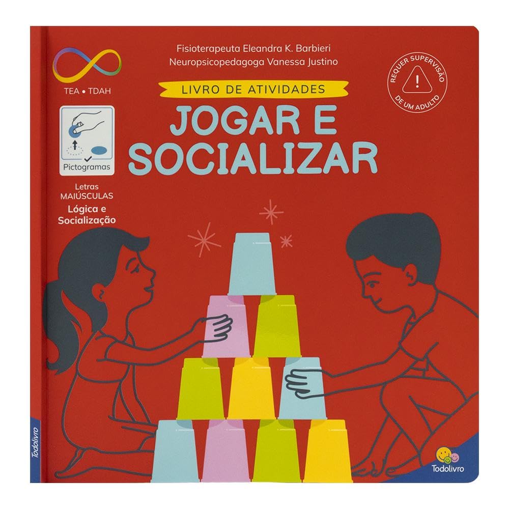 Livro Infantil TEA e TDAH Neurodiversidade Atividades - Jogar e Socializar