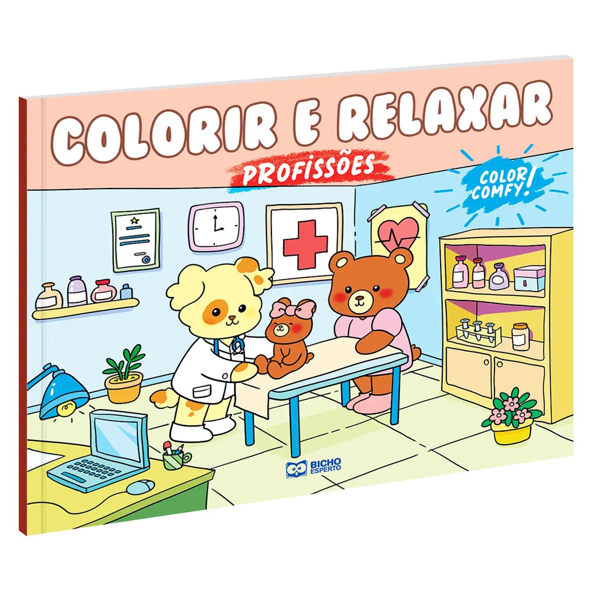 Livro de Colorir e Relaxar Color Comfy - Profissões