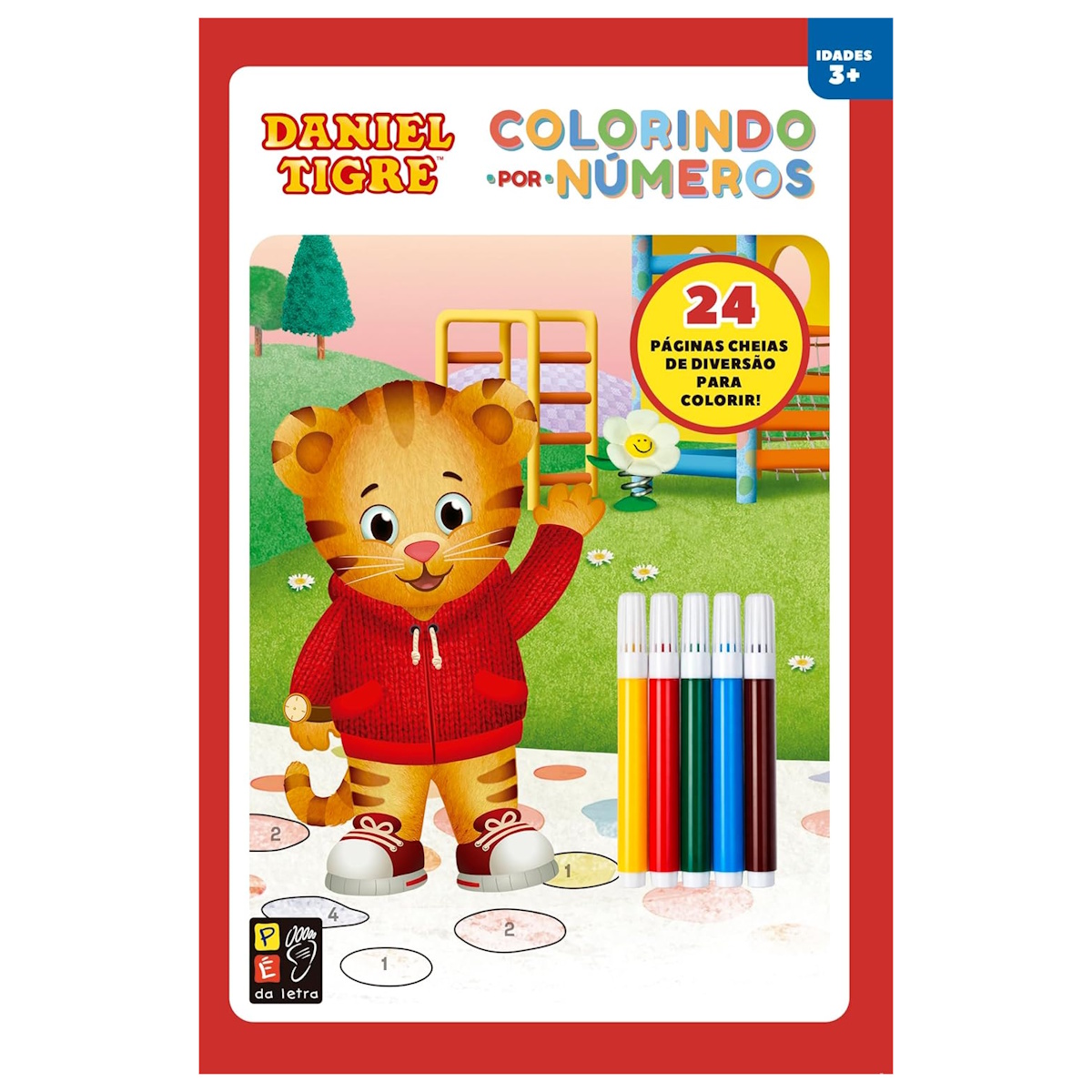 Livro Infantil Daniel Tigre - Colorindo por Números - Com Canetinhas
