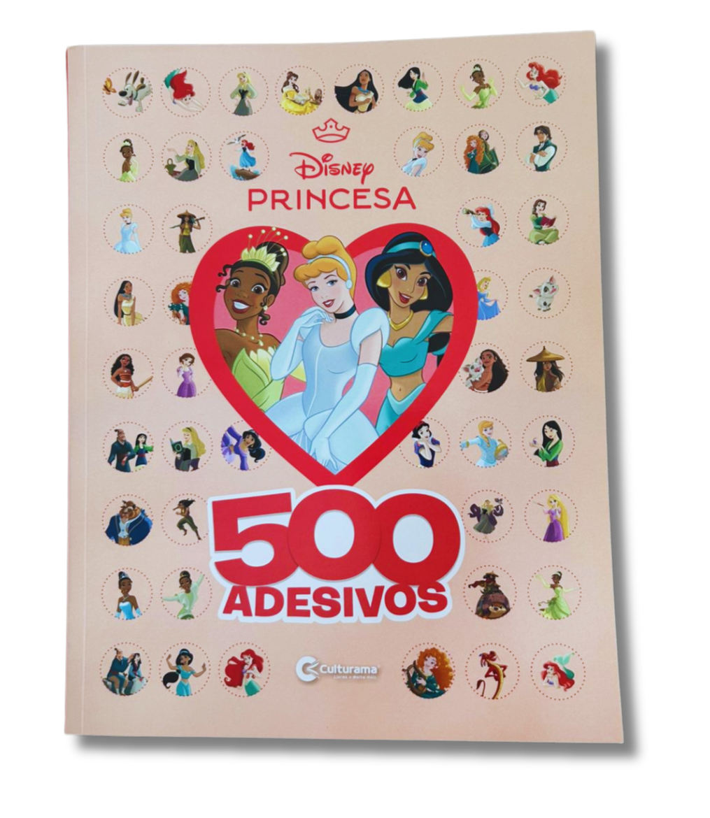 Livro De Colorir E Passatempos Infantil Com 500 Adesivos - Princesas Disney