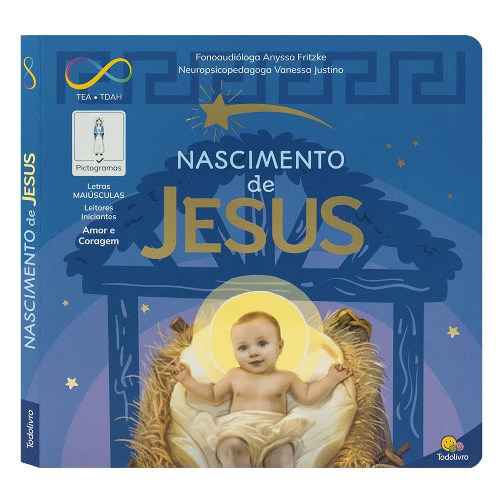 Livro Infantil Para TEA e TDAH Neurodiversidade Bíblicos - Nascimento de Jesus
