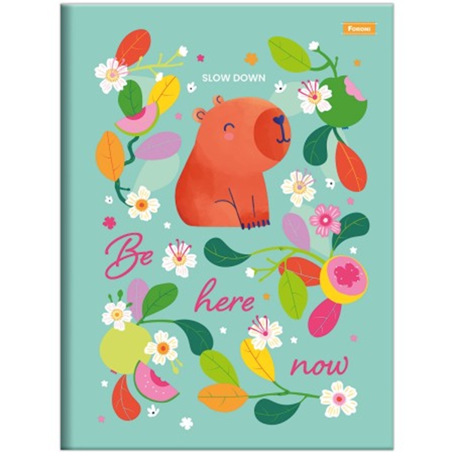 Caderno Capa dura Brochura 80 Folhas Animais -Caderno Amazzu