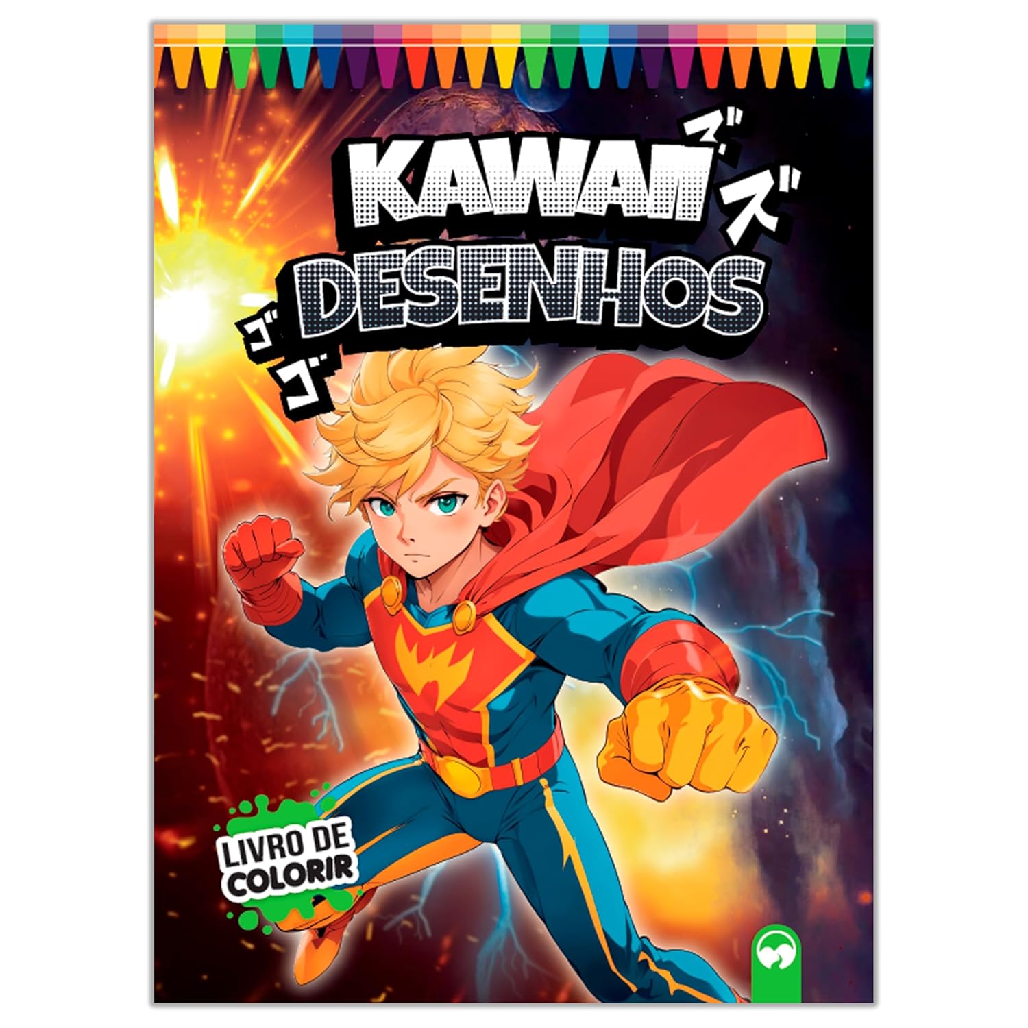 Livro Infantil Gigante de Colorir - KAWAII MANGÁS