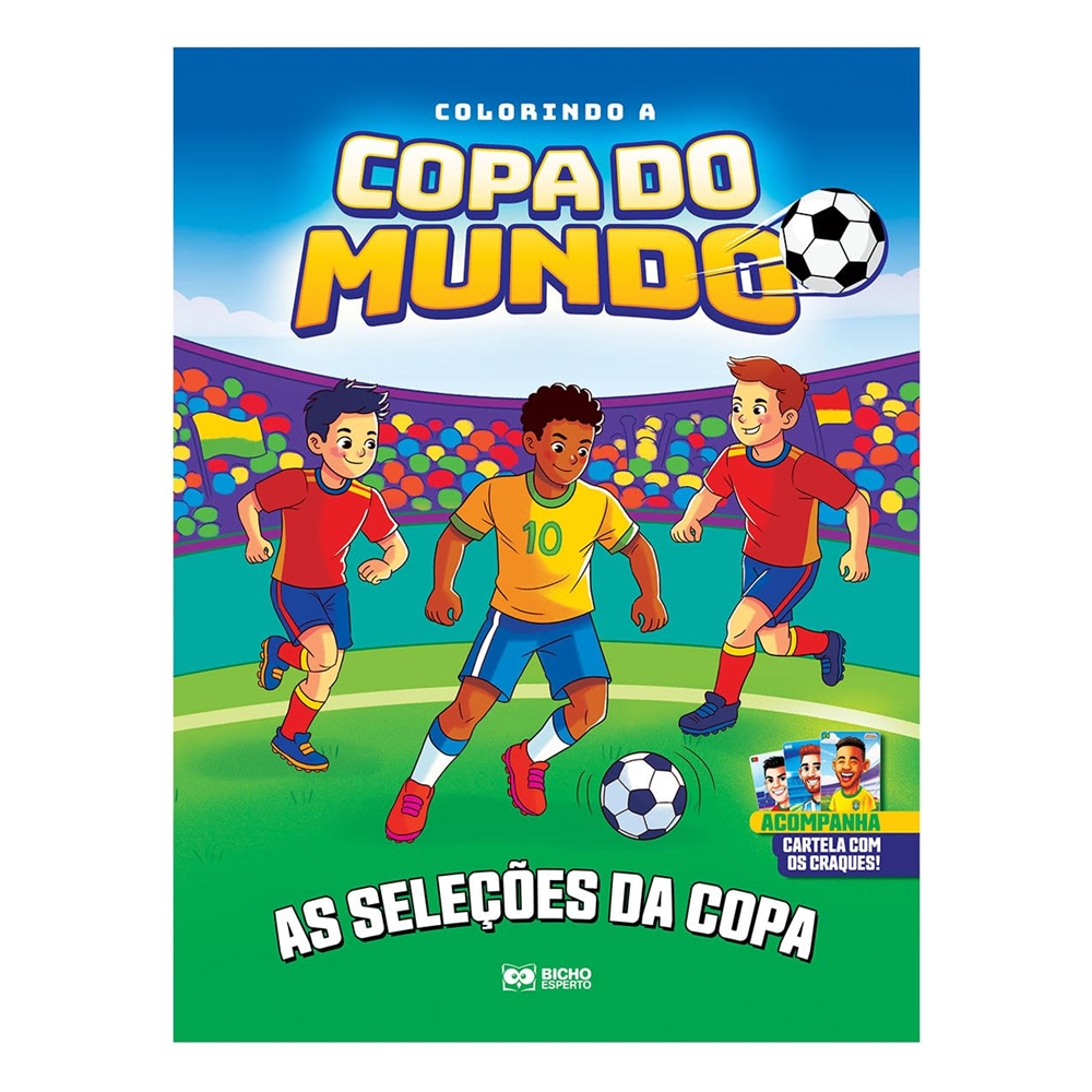 Livro Infantil Colorindo a Copa - Seleções da Copa | Com Cards