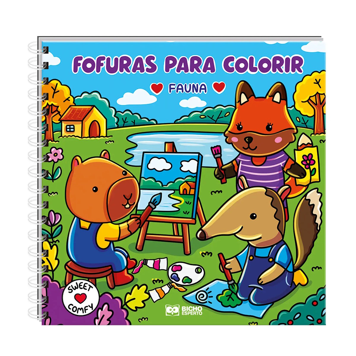 Livro Sweet Comfy Fofuras Para Colorir - Fauna Brasileira