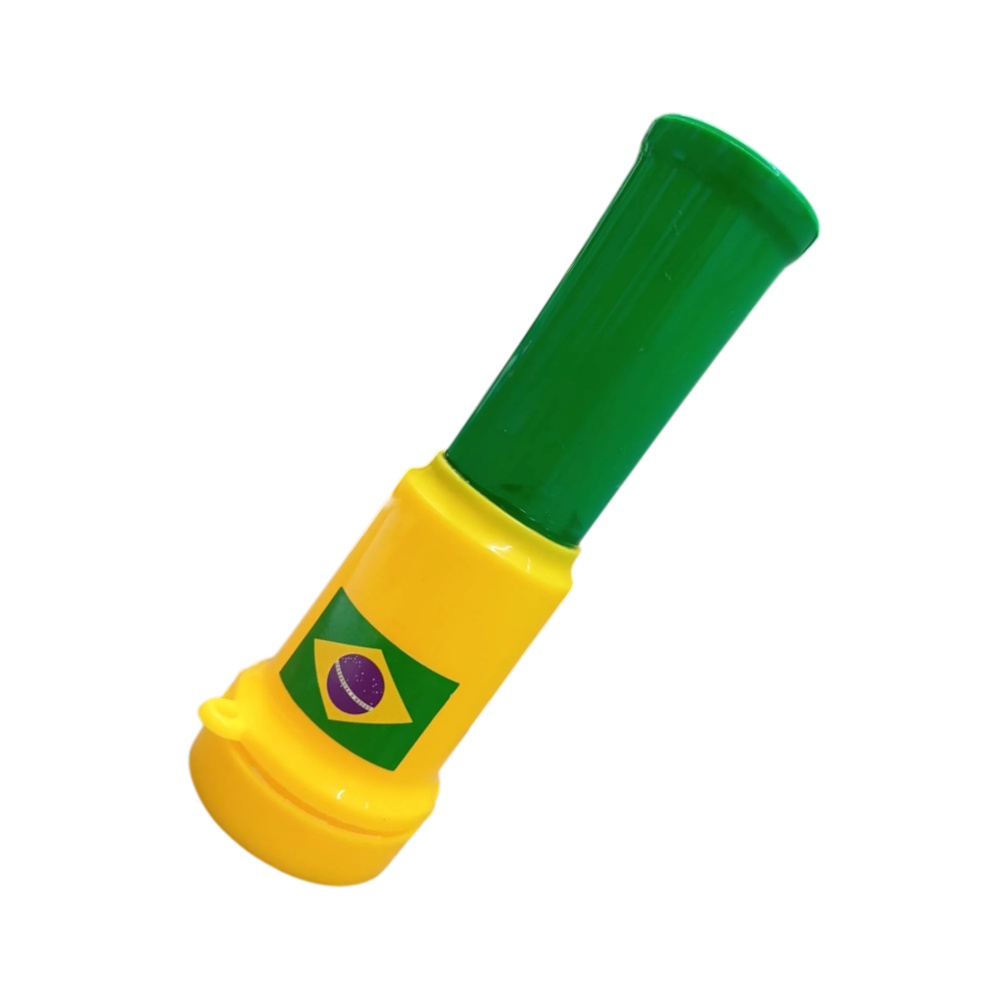 Corneta Plástica do Brasil 15 cm - Para Torcida de Jogos